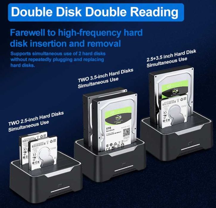 Новая Док.станция Hdd 2X - в комплекте-с гарантией -доставка