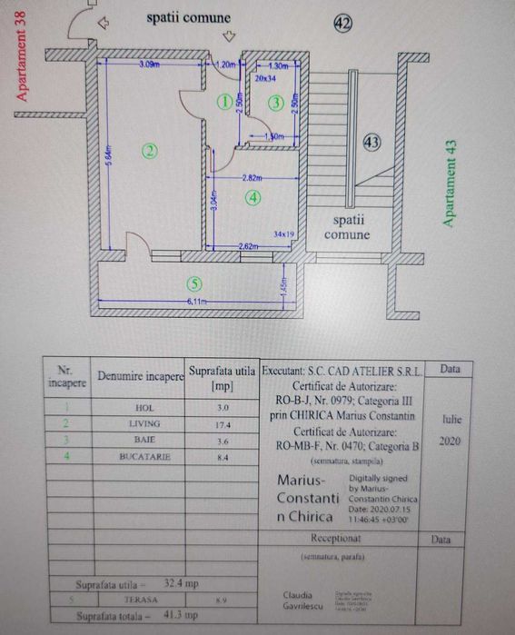 Inchiriere garsoniera direct proprietar in bloc nou Magurele !