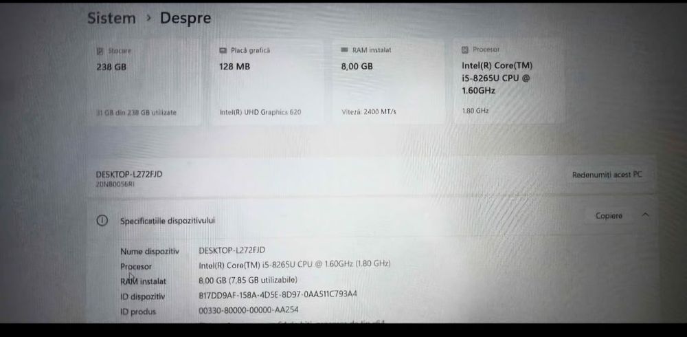 Lenovo Thinkpad i5-8th windous 11