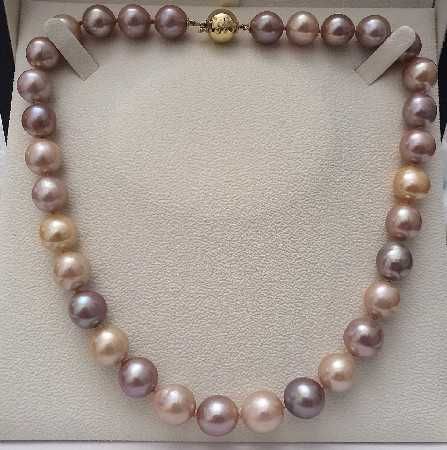 colier luxos perle naturale edison 13.8mm si aur 14k