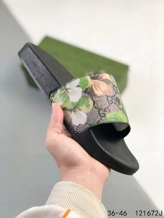 GG Print Slide Sandal - GG Iridescent
