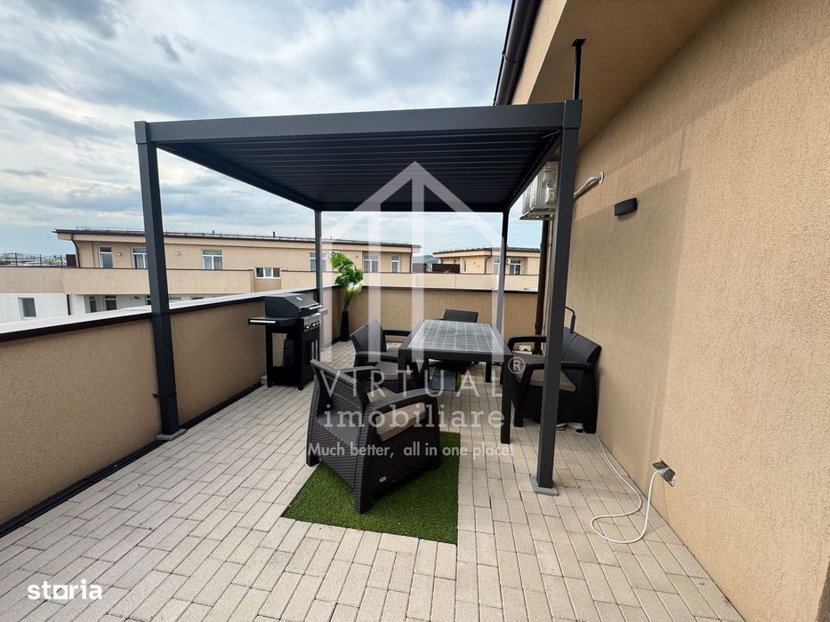 Penthouse cu 2 camere - 41 mp utili + 45 mp terasa + boxa + parcare
