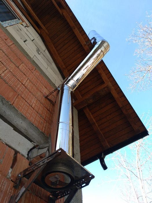 Horn de inox Coș de fum Burlane din inox izolate!