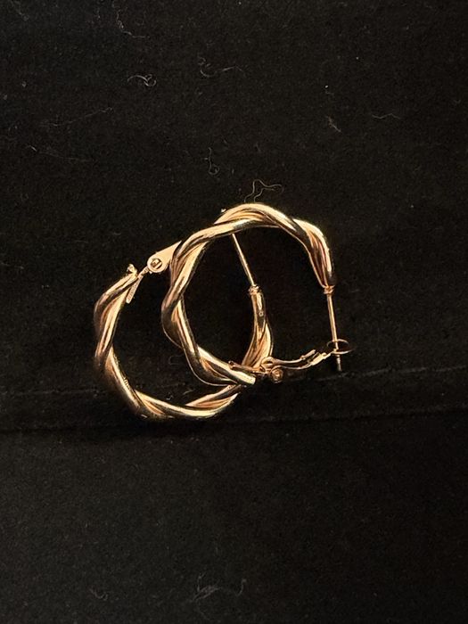 Позлатени обици, различни видове, стомана със златно покритие