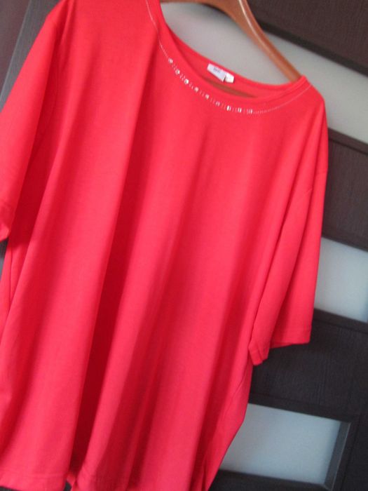 tricou rosu elegant dame XXXL