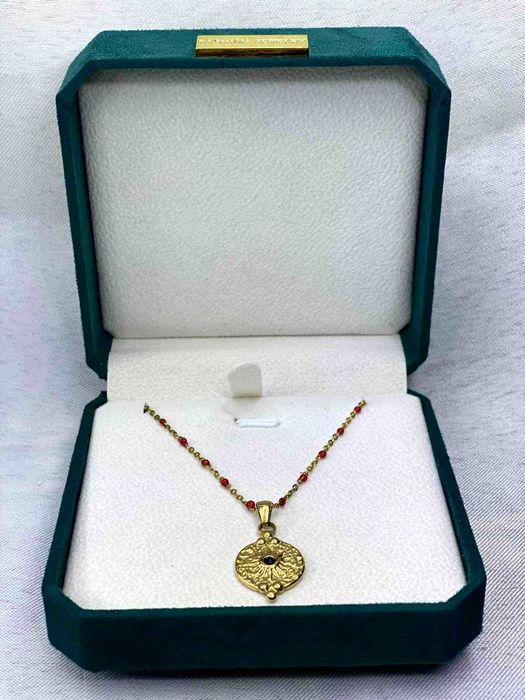 Свадебный набор: Серьги и Колье с покрытием 18К золота и цирконами