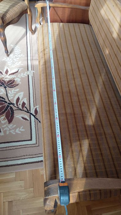 Ретро канапе с табуретки, орех