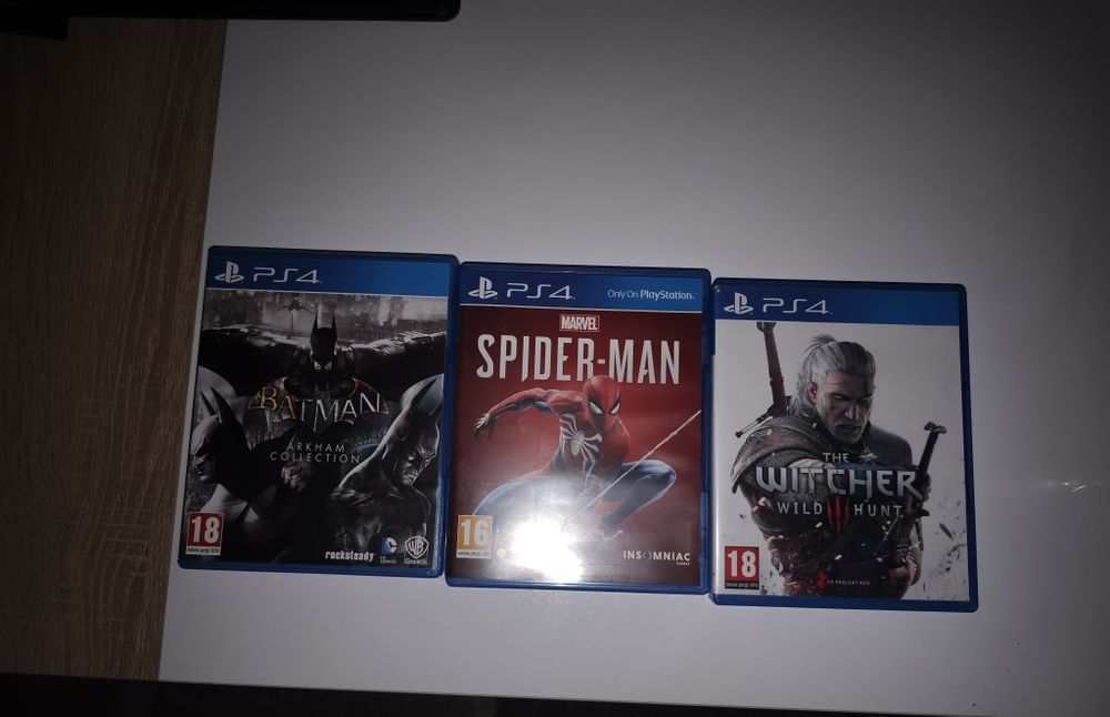 SpiderMan, Batman Trilogy, The Witcher 3