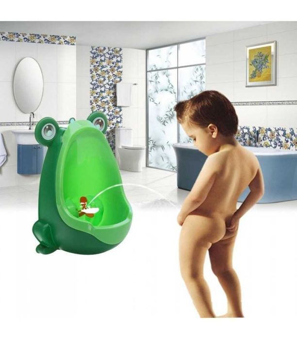 Писоар за деца под формата на жабка/ Цвят: Зелен,