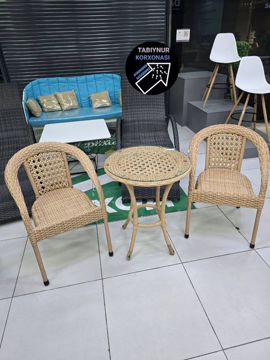 Stol stul mebel bog'ga dachaga