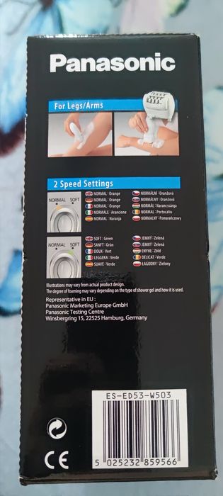Epilator Panasonic ES-ED53-W503, Wet & Dry, Cordless, 48 pensete