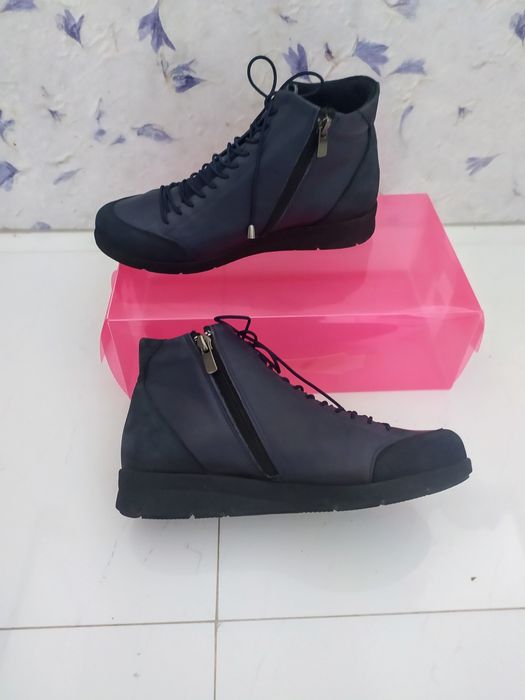 Боти естествена кожа, Кубинки 37 номер, от соца