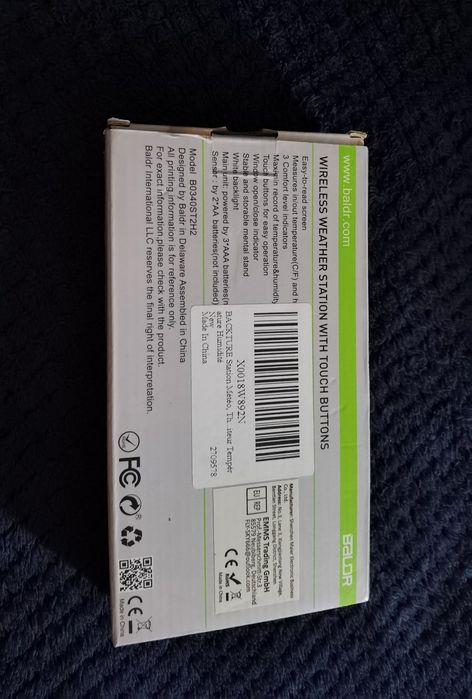 Statie Meteo Wireless cu senzor interior /exterior