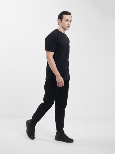 Футболка Черный Однотонный