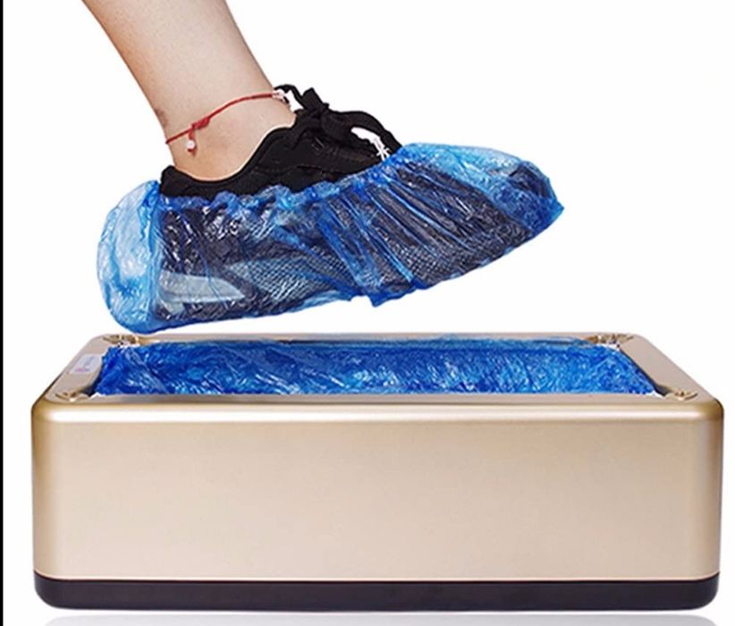 Механический аппарат, диспенсер для надевания бахил