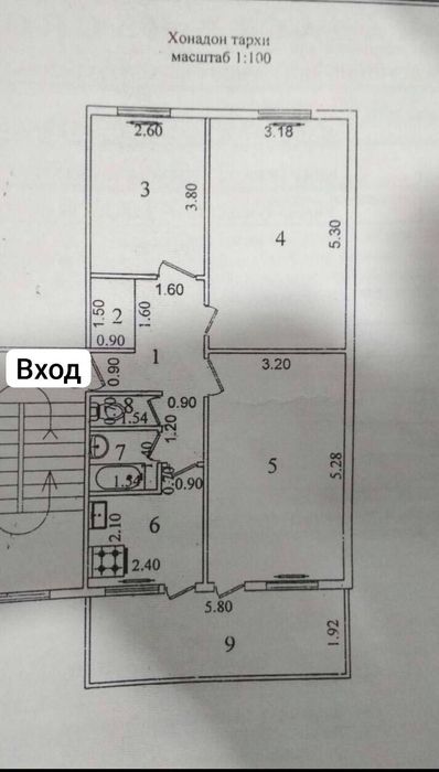 3/3/5. 2х6 балкон. Шайхантохурский район Срочно продается 3-комнатная
