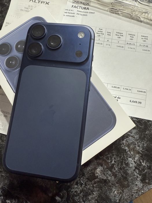Iphone 17 pro 256 GB factura/gatanție
