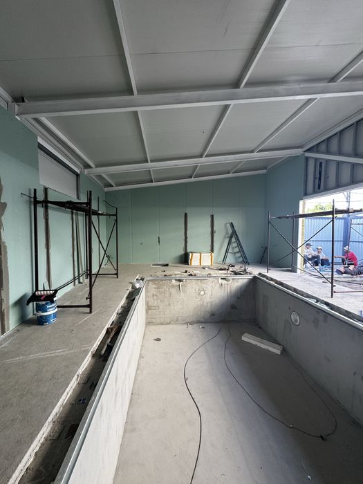 Строительство бани с бассеином