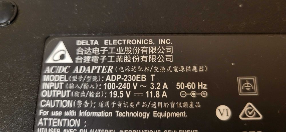 Asus 230W Incarcator laptop  19.5V 11.8A ADP-230EB fuctional