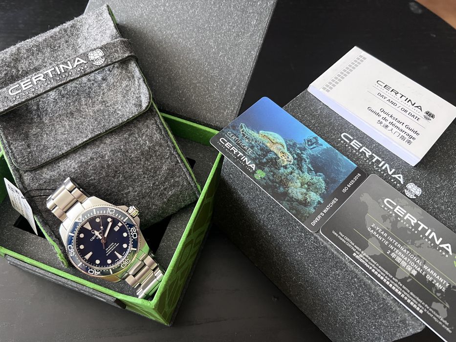 Като НОВ Certina 43mm 300m Powermatic 80 DS Action C032.607.11.041.00