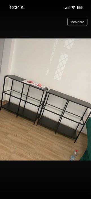 Comoda eleganta lemn sticla