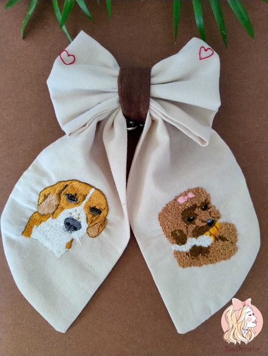 Панделки за коса с ръчна бродерия