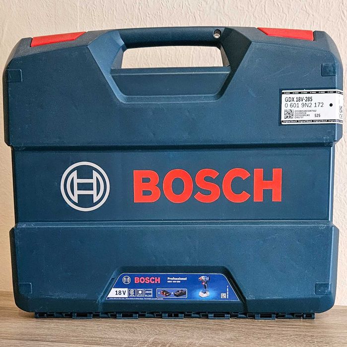 Нов безчетков акумулаторен ударен гайковерт BOSCH GDX 18V-285 , 2 x 5.0Ah батерии и зарядно