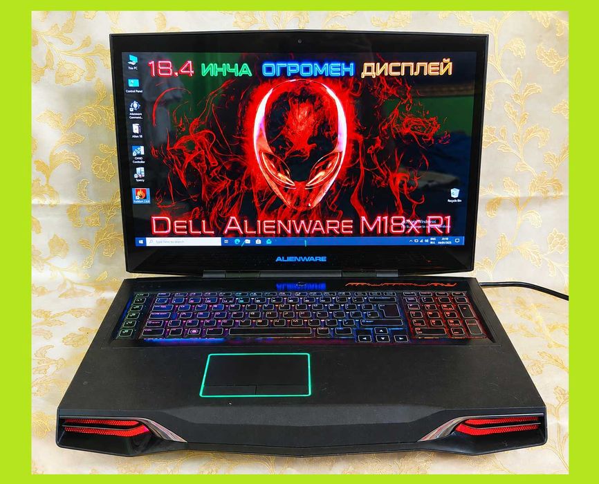 Dell Alienware M18x R1/Intel Core i7-2760QM/NVidia GeForce GTX 880m 8GB GDDR5/16GB RAM/250GB SSD+500GB HDD/18.4 Full HD мултимедиен лаптоп