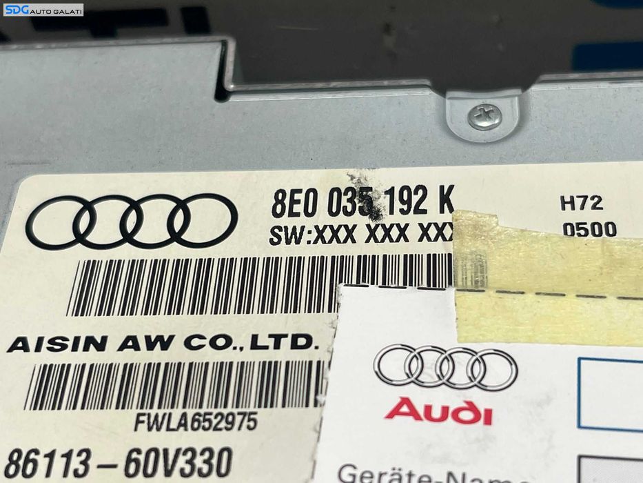 Navigatie Radio CD Player RNS E Navi Plus cu Harti DVD Audi A4 B7 2005 - 2008 Cod 8E0035192K [B3656]