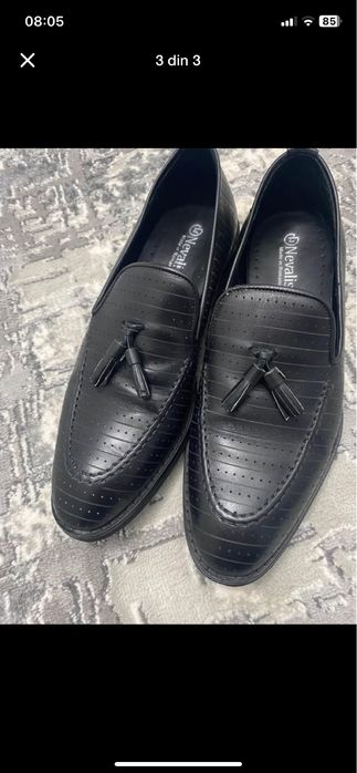 Pantofi din piele naturla, o singura purtare