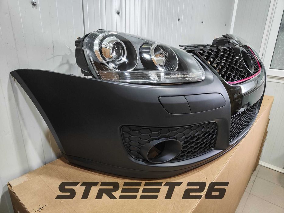 Pachet Bara fata GTI VW Golf 5 (2003-2007) si Faruri HALOGEN cu Lupa