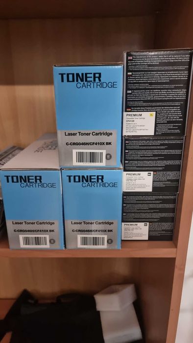 Тонер касети HP 410X CF410X CF411X CF412X CF413X Canon CRG-046H CRG116
