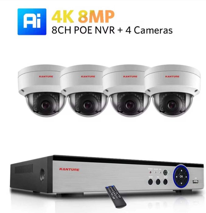 Камери 8MP 4K, NVR 4 ТБ