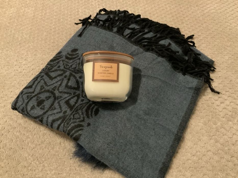Poncho din Casmir bleumarin, Marime universala