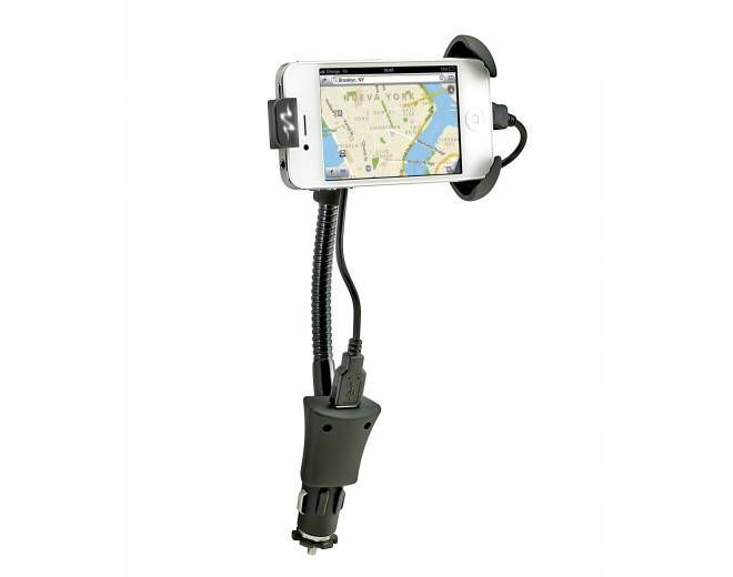 Suport auto BestAutoVest pentru telefon 4 H-108/135 L-45/75mm cu incarcator fixare la bricheta masinii