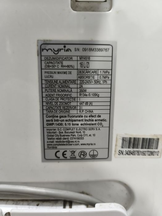 Dezumidificator Myria