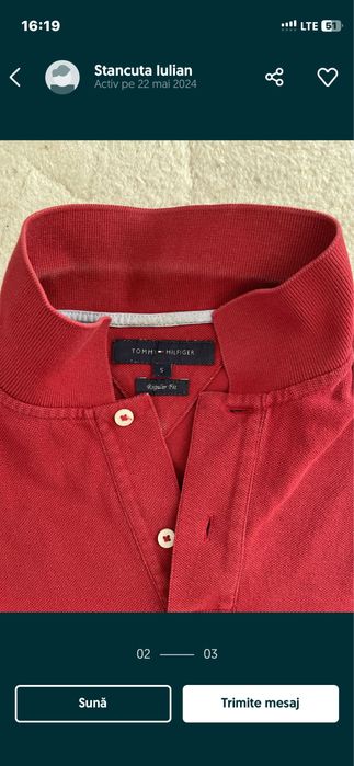 Tricou TOMMYrosu marimea S-M