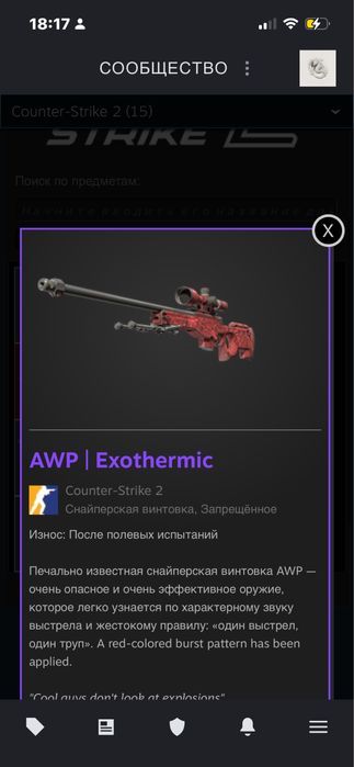 Cs2 AWP скин продамм