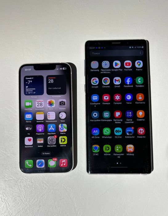 IPhone 13 mini , Samsung galaxy note 9
