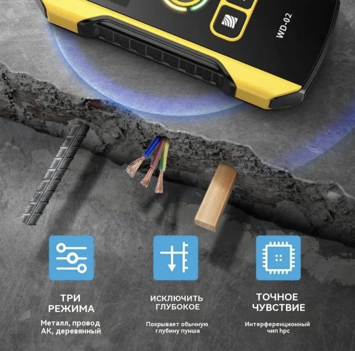 Многофункциональный детектор стен скрытого металла, провода, дерева