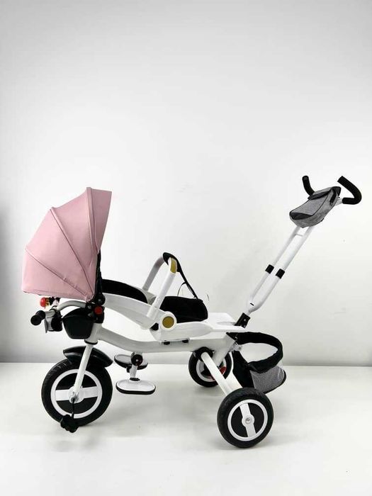 -30% Черен Петък, Мултифукнкционална Детска Триколка 4 в 1 Съни Розова