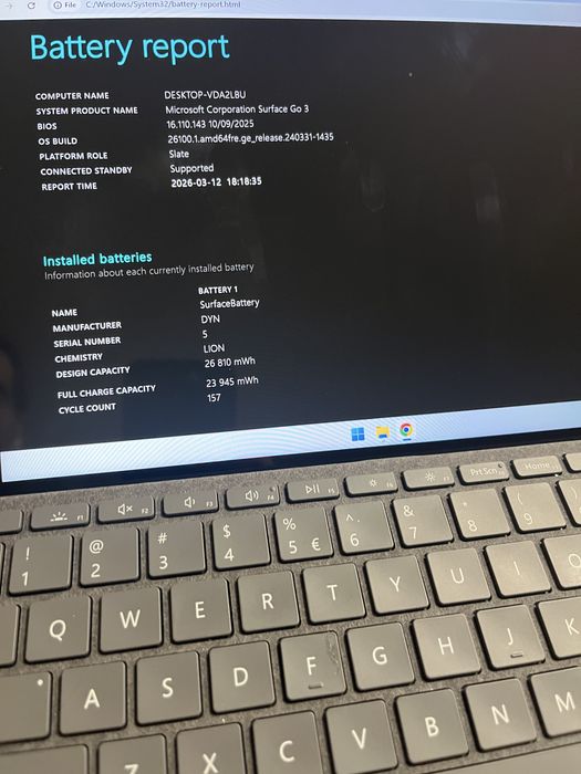 Microsoft Surface Go 3, Intel Core i3