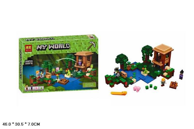 Конструктор "МС" 10622 Minecraft Майнкрафт "Хижина ведьмы" 508 деталей