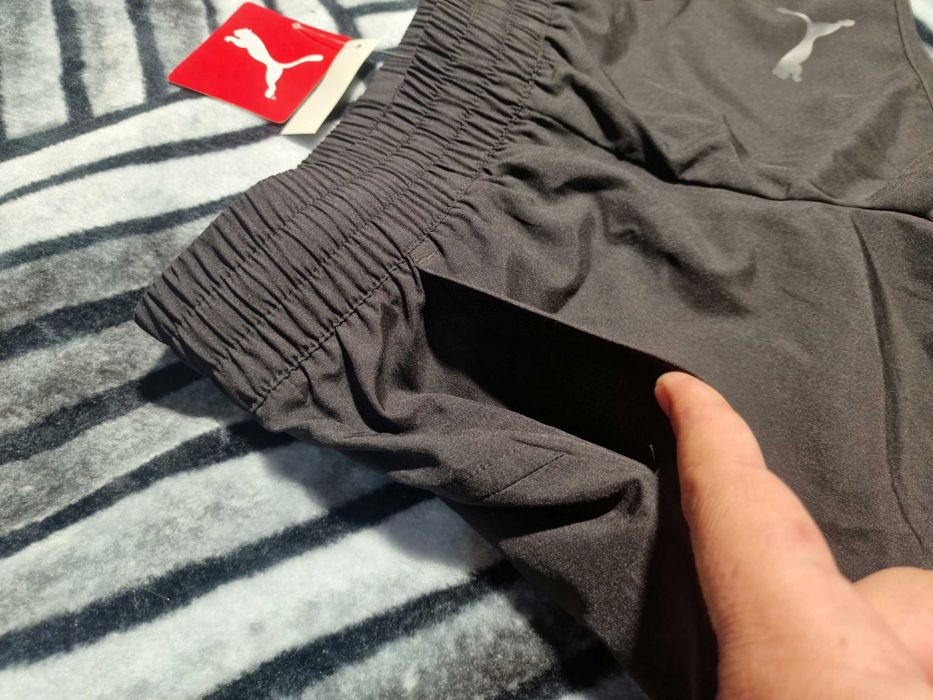 Pantaloni scurți de alergare Puma, negri, pentru copii, 11–12 ani