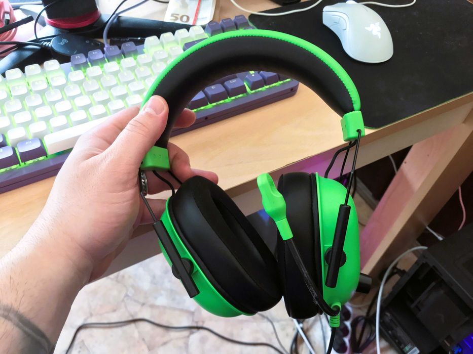 Гейминг слушалки Razer - Blackshark V2 X, Green
