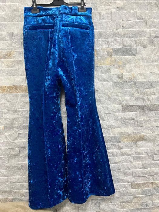 Costum catifea albastra H&M Studio