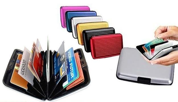 Водоустойчиво метално портмоне тип визитник