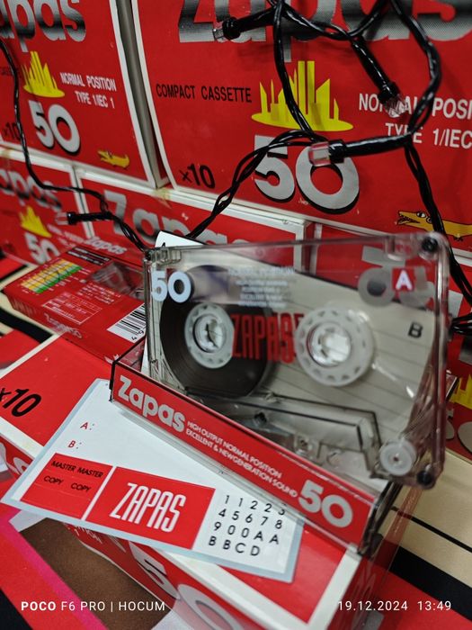 Аудиокассеты Zapas 50 . Новые . Цена 40ооо сум