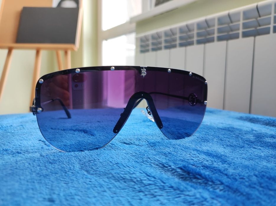 Burberry rimless shield sunglasses