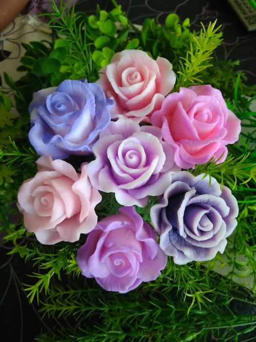 букеты цветов из мыла